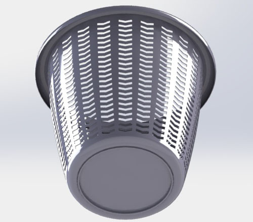 SolidWorks軟件建模學(xué)垃圾桶怎么畫(huà)-渲染效果圖